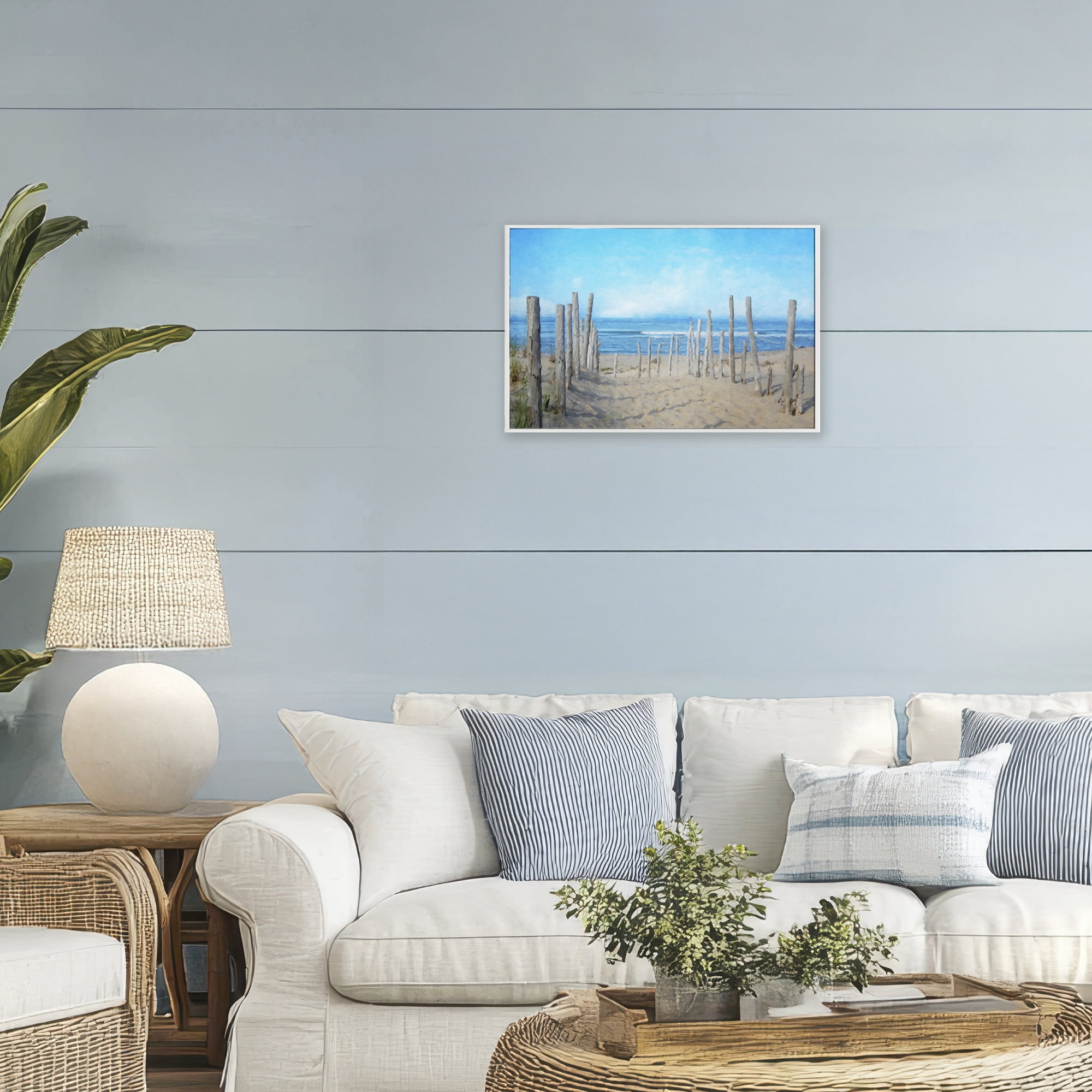 Stupell Industries National Seashore Vista White Framed Giclee Art, design by Grotto Studios