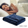 thumbnail image 2 of Machelle 2 in 1 Warm & Cool Weighted Blanket - 15 Pounds, Calm Sleeping, 48" x 72", Navy, 2 of 10