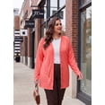 thumbnail image 2 of Cueply Women's Plus Size Cardigan Long Sleeve Lightweight Sheer Open Front Knited Cardigan 1X-4X, 2 of 8