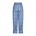 thumbnail image 5 of Womens Loose Pants Straight Wide Leg Trousers High Waisted Baggy Jeans Boyfriend Cropped Denim Pants Light Blue XXL, 5 of 8