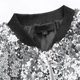 thumbnail image 3 of Women's Sequin Jacket Casual Long Sleeve Front Zip Party Bomber BlazerM, 3 of 4