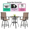 thumbnail image 6 of 3 PCS Swivel Bar Set out of doors furnishings Bistro Set, 6 of 7
