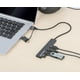 thumbnail image 3 of Hub USB Manhattan Gris Espacial con 4 Puertos USB 3.2 Gen 1 y Conector Adaptable USB-A a USB-C, 3 of 6