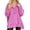 Hot Pink, variant on gakvbuo Pullover Sweaters For Women With Button Henley Neck Long Sleeve Button Up Sweaters Crewneck Fall Oversized Slit Side Pullover Sweatshirts
