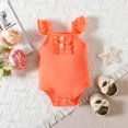thumbnail image 2 of PatPat Baby Girl Clothes 3pcs Solid Ribbed Romper and Floral Pants Headband Set, 12-18 Months, 2 of 5