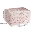 thumbnail image 3 of Large Capacity Oxford Cloth Storage Box,Foldable Soft Cover With Handheld Portable Clothes Organizer Bin for Sweaters,Toys,Blankets,Rustic Floral Print,Space Saving for Bedroom Closet Shelf,4 Sizes, 3 of 9