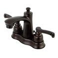 thumbnail image 1 of Kingston Brass Fb7615Fl - Grifo Central Para Baño, 4 Pulgadas, Bronce Aceitado, 1 of 1
