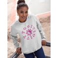 thumbnail image 2 of Positivity With Groovy Flower Sweatshirt Women -Image by Shutterstock, Female Small, 2 of 4