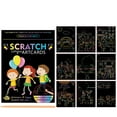 thumbnail image 4 of Reusable Scratch Art Drawing Set, 24-Page DIY Craft Kit with Stencils, Creative Activity for Kids, Perfect for Birthday Gifts, Classroom Projects, and Holiday Fun, 4 of 8
