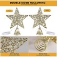 thumbnail image 5 of Adorno para árbol de Navidad de 10 pulgadas con 20 luces LED, decoraciones para árboles de Navidad de metal con brillo dorado, 5 of 5