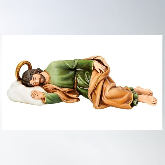 Saint Joseph Sleeping Poster Wall Art, Modern Wall Decor For Living Room Bedroom, 16x24 UNFRAMED