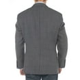 thumbnail image 2 of LN LUCIANO NATAZZI Mens Two Button 160'S Wool Blazer Ticket Pocket Suit Jacket Charcoal Gray, 2 of 5