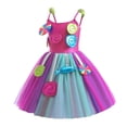 thumbnail image 3 of Disfraz de caramelo para niñas Dressy Daisy, vestido arcoíris con diadema, 6-8, 3 of 7