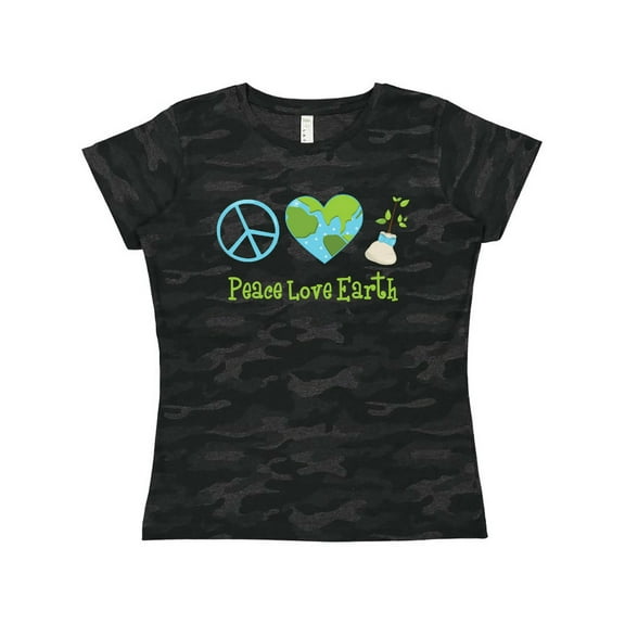 Inktastic Peace Love Earth Women's T-Shirt