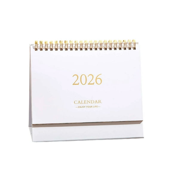 Taicans 2026 Desktop Calendar - Spiral-Bound Stand-Up Organizer with Cute Animal Design - 12 Month Planner - Daily To-Do List & Monthly Summary for Work/Study