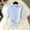 Light Blue, variant on Blouses & Button-down Shirts,short Sleeve Blouse,gauze Shirts for Women,tops for Women,long Button Down Shirts for Women,turn-down Button Sleeve Shirt Collar Tops Short Blouse Red M