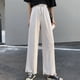 thumbnail image 5 of Pantalones holgados de verano para mujer, pantalones de pierna ancha negros hasta el tobillo de seda de hielo suave, pantalones de talle alto grises y caqui para mujer 2024, 5 of 5