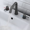 thumbnail image 4 of Kojooin Two Handles Widespread 8 inch Bathroom Faucet,Split Lavatory Sink Faucet,Pop Up Drain,cUPC Supply Line,360°Swivel Spout, 4 of 5
