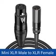 thumbnail image 1 of Mini XLR 3 Pin Male to XLR 3 Pin Female Audio Cable for Headphone Cinema 4K Camera Audio Line Mini-XLR Plug, 1 of 7