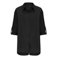 thumbnail image 5 of BUIgtTklOP no boundaries Womens Casual 2 Piece Lounge Set Button Down Shirts and Drawstring Shorts Matching Outfits Set Summer Tracksuit, 5 of 6