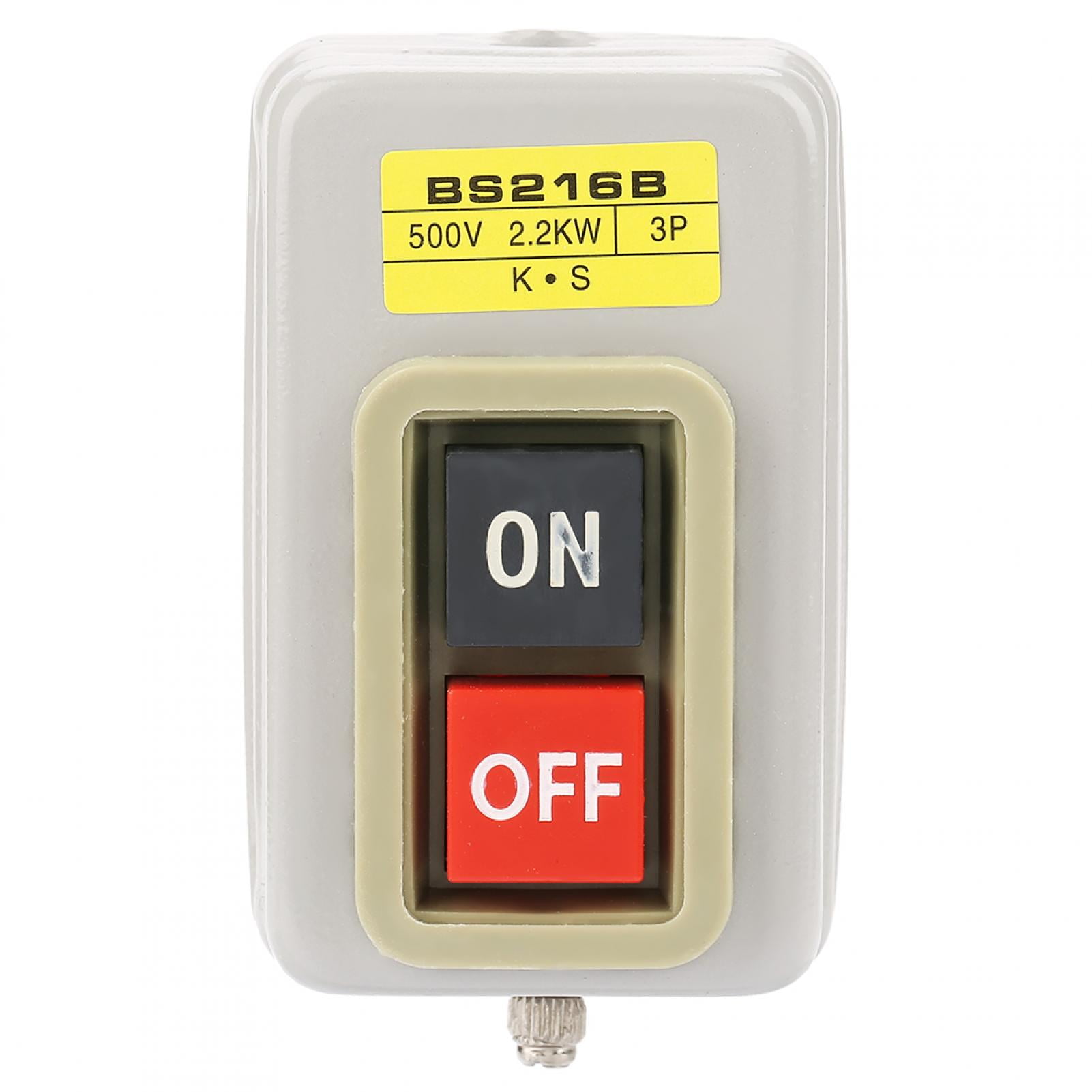 TOPINCN Self-Locking 3P On/Off Power Push Button Switch 110/220/380V ...