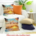 thumbnail image 4 of ZFLMY Sunset Palm Trees Throw Pillow Cover for Home Sofa Couch 24x24in, 4 of 5