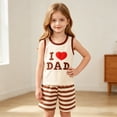 thumbnail image 4 of SGFCWSX Boys 2 Piece Outfits Summer Print Sleeveless Tank Top Elastic Waist Shorts Casual Set for Kids Khaki Size 2T, 4 of 8