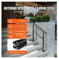 thumbnail image 3 of Outdoor Handrail 36 x 35", Aluminum Stair Handrail 165LBS, Fits 2-3 Steps - Adjustable Stair Railing for Porch, Garden, Deck - with Screw Kit, 3 of 7