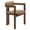 Dark Natural/Taupe, variant on Velo Series Dining Chair with Upholstered Leather and Rubberwood Legs