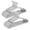 Gray, variant on 50-Pack Heavy Duty Plastic Hangers with Wide Notches & Pant Bar, 360° Swivel Hook Space Saving Closet Organizers, 16.4 Inch, Cloud White