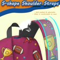 thumbnail image 5 of Football and Trophy Pink Pattern 17" School Backpacks for Teens,Waterproof Oxford Fabric,S-Shape Padded Straps for School,Travel,Hiking,Camping, 5 of 6