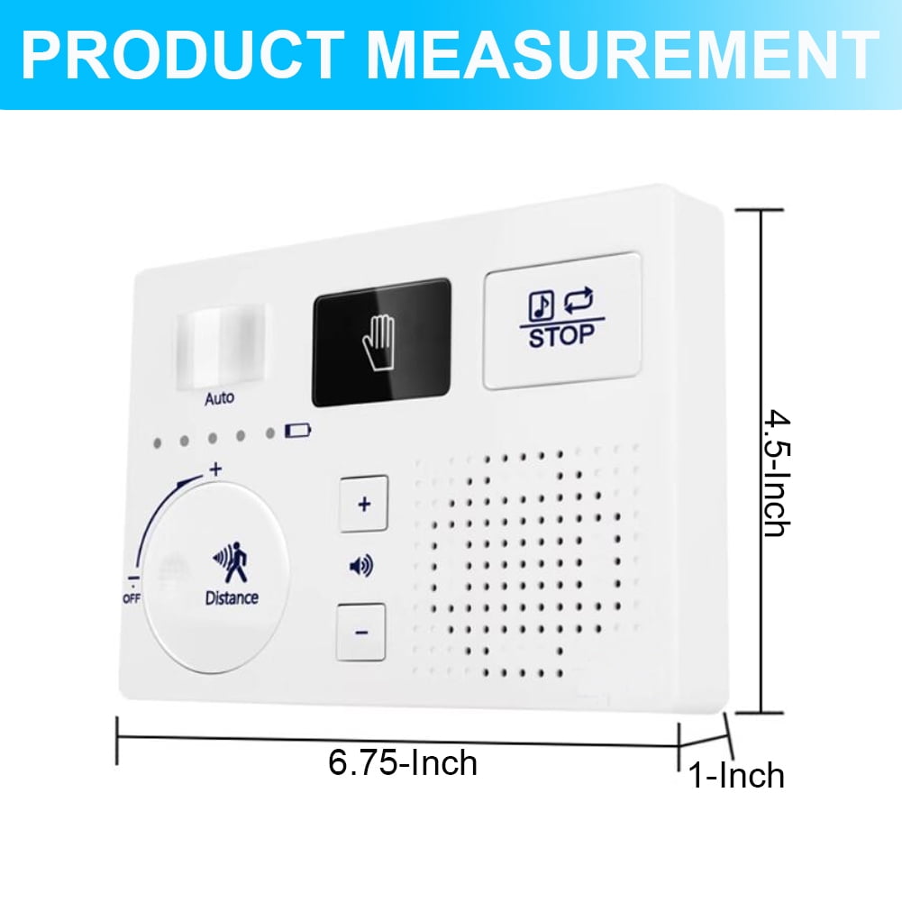 KiaoTime Bathroom White Noise Machine, Bathroom Noise Blocker, Toilet The Sound of Running Water Masks the Sound of Toileting - Motion Detected Device for Bathroom Restroom