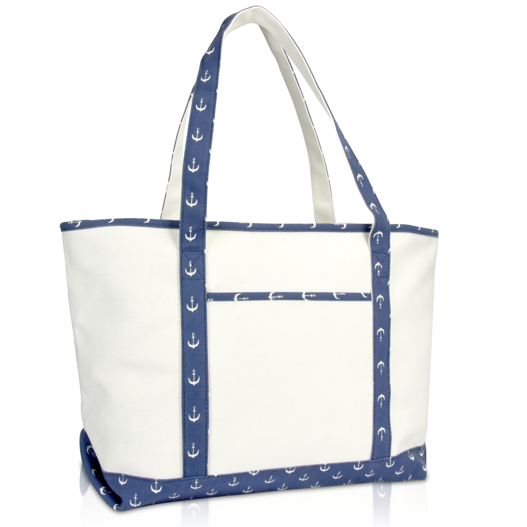 DALIX 23" Large Heavy Duty 24 oz. Cotton Canvas Shopping Tote Bag