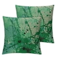 thumbnail image 2 of Acheng Throw Pillow Cover Green Paint Splatter Pattern in Teal from The Material Home Decor Pillowcase Cushion Cover for Sofa Couch Bed and Car,Set of 2 White, 2 of 6