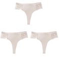 thumbnail image 2 of Besolor Women's Silk Seamless Underwear Lace Low Rise No Show Panties Ladies Stretch Breathable Briefs Underpants 3 Pack, 2 of 6