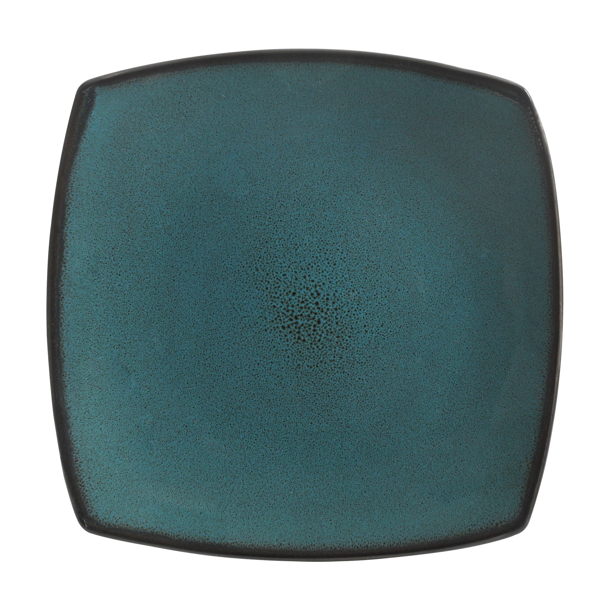 Gibson Home Soho Lounge Square Stoneware 16 Piece Dinnerware Set, Teal
