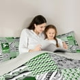 thumbnail image 6 of Homewish Dirt Bike Teens Bedding Comforter Set, Motorcycle Extreme Sports Twin Comforter Sets, Green Fashion Abstract Reversible Bedding Set, Super Cozy Room Decor, 2-Piece, 6 of 9