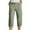 Green, variant on Women Linen Pants Women's Cargo Capris Pants with 6 Pockets Button Closure Lightweight Stretch Summer Casual Straight Travel Cropped Trousers Women's Plus