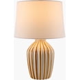 thumbnail image 5 of Livabliss Table Lamps, 22" Stratos Rustic Bedside Nightstand Table Lamp for Bedroom Living Room Office, Tan Body with White Shade (22"H x 15"W x 15"D), 5 of 6