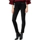 thumbnail image 1 of INC Leggings casuales con panel de terciopelo para mujer, negro, 0 Regular, 1 of 1