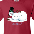 thumbnail image 4 of Inktastic Let it Snow Sassy Snowman in Top Hat Youth T-Shirt, 4 of 5