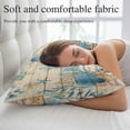 thumbnail image 5 of Vintage Beige Coastal Pillow Covers, Linen Long Throw Pillow Case, Summer Beach Starfish Shell Coral Nautical Holiday Pillow Protector Decorative Cushion Cover for Living Room/Bedroom 16" x 24", 5 of 8