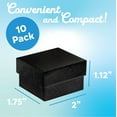 thumbnail image 4 of Prestige & Fancy Luxury Black Swirl Jewelry Boxes ,Flocked Foam Ring Slot Gift Boxes with Lids for Rings, Earrings, and Small Accessories, 2 x 1.75 x 1.12 in, 10-Pack, 4 of 5