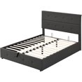 thumbnail image 4 of Full Bed Frame with Storage Underneath, Metal Full Size Bed with Lift Up Storage, Upholstered Full Size Platform Bed with Headboard and Bentwood Slats, 4 of 9