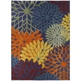 thumbnail image 2 of Nourison Aloha Outdoor Navy Multicolor 7'10" x 10'6" Area Rug (8x11), 2 of 10