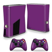 MightySkins Skin for X-Box 360 Xbox 360 S console - Solid Purple | Protective Viny wrap | Easy to Apply and Change Style | Made in the USA