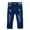 Blue-2338, variant on KIDSCOOL SPACE Baby Girl Boy Jeans,Little Kid Elastic Band Inside Ripped,Embroidered decor Denim Pants,Blue,2-3 Years
