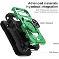 thumbnail image 4 of Thousandgear Customerfirst Compatible for Kyocera DuraForce PRO 3 (E7200) w/ith Tempered Glass Screen Protector Ring Car Mount Ready with Kickstand Shockproof Hard Phone Case (Green), 4 of 5