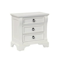 American Woodcrafters Heirloom Antique White Nightstand