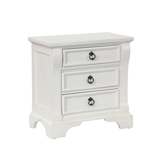 American Woodcrafters Heirloom Antique White Nightstand